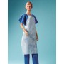 Waterproof polythene non-woven apron with bib - 100 pieces