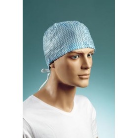 Cap with sliding straps in soft and breathable TNT - 100 pcs.