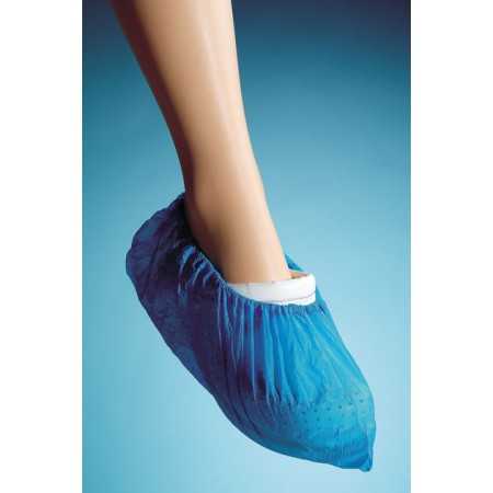 Top zapatos CPE azul claro en polietileno impermeable - 2.500 piezas