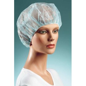 Casquette ronde avec élastique non tissé bleu clair - 100 pcs.