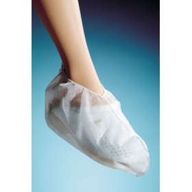 Couvre-chaussures blancs en tissu non tissé respirant - 100 pièces