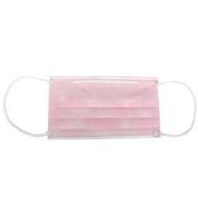 Premium mascherina chirurgica filtrante 98% 3 veli tipo ii con elastici - adulti - rosa - conf. 50 pz.