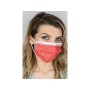 Prémiová filtrační chirurgická maska 98% 3vrstvá typ II s elastickými popruhy - Dospělí - Červená - Balení 50 ks