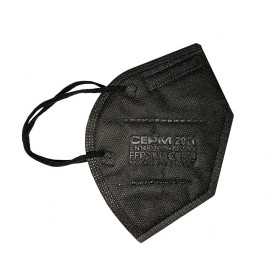 Masque FFP2 n° masque confortable - grand - noir - pack. 20 pièces.