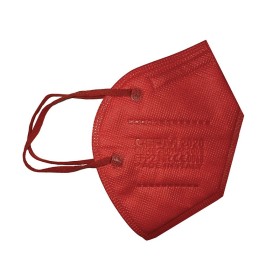 Masque FFP2 n° masque confortable - grand - rouge - pack. 20 pièces.