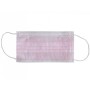 Gisafe 98% 3-ply filtering surgical mask type iir with elastic bands - adults - pink - flowpack - pack 10 pcs.