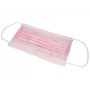 Gisafe mascherina chirurgica filtrante 98% 3 veli tipo iir con elastici - adulti - rosa - flowpack - conf 10 pz.