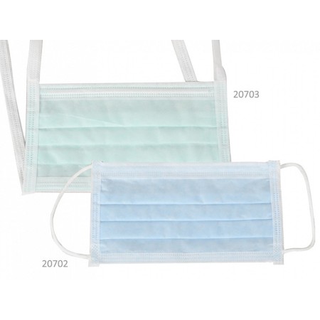 Op-maske 4-lagig 98% filterung - hellblau mit gummibändern - typ iir - packung 900 stk.