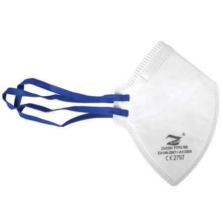 Masque filtrant G-prime ffp3 - blanc avec élastiques bleus - gb,fr,it,es,de - pack. 30 pièces.