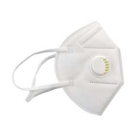 FFP2 masker met ventiel - wit - it,gb,fr,es,pt - pack 20 stuks.