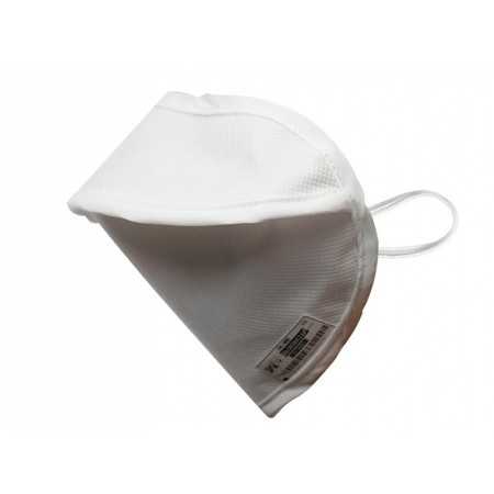 Reusable mycroclean bfe 99.8% mask - double layer, white/white - with nose piece