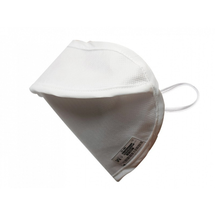 Reusable mask mycroclean bfe 99.8% - double layer, white/white - with nose pad