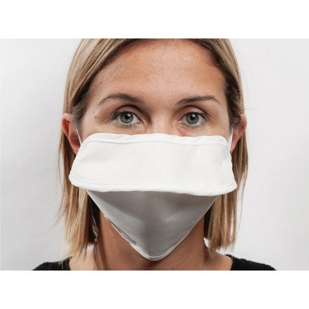 Herbruikbaar masker mycroclean bfe 99,8% - dubbele laag, wit/wit - met neuskussen