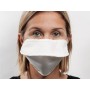 Masque réutilisable mycroclean bfe 99,8% - double couche, blanc/blanc - avec embout nasal
