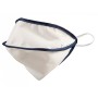 Masque réutilisable mycroclean bfe 99,8% - double couche, blanc/bleu - avec embout nasal