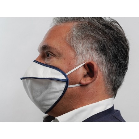 Znovupoužitelná maska Mycroclean BFE 99,8 % – dvojitá vrstva, bílá/modrá