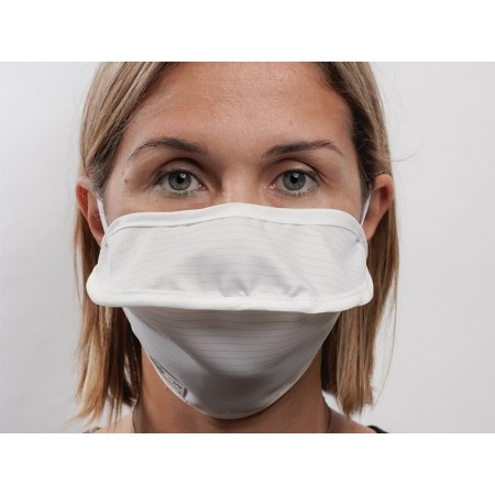 Mască reutilizabilă mycroclean bfe 99,8% - alb/alb cu pernă nasală