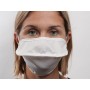 Masque réutilisable Mycroclean bfe 99,8% - blanc/blanc avec embout nasal