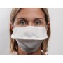 Reusable mycroclean bfe 99.8% mask - white/white with nose piece