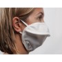 Reusable mask mycroclean bfe 99.8% - white/white with nose pad