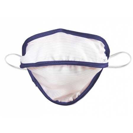 Mycroclean bfe 99.8% reusable mask - white/blue