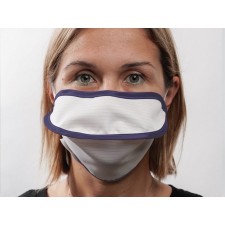 Mască de față reutilizabilă Mycroclean bfe 99,8% - albă/albastră