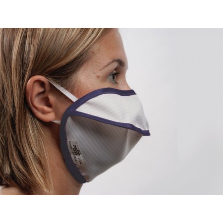 Mască de față reutilizabilă Mycroclean bfe 99,8% - albă/albastră