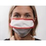 Mycroclean bfe 99.8% reusable mask - white/red