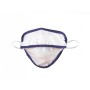 Mycroclean junior/ adult reusable face mask small bfe 99.8% - white/blue