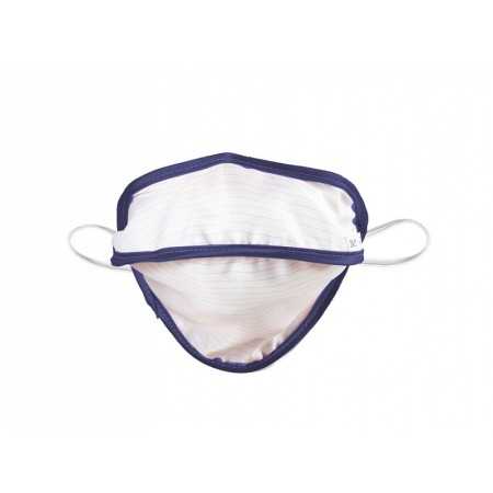 Reusable mycroclean junior/adult small bfe 99.8% mask - white/blue