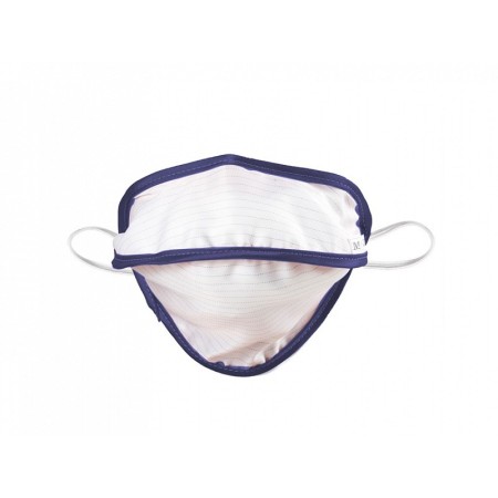 Mycroclean herbruikbaar masker junior/ volwassenen small bfe 99.8% - wit/blauw