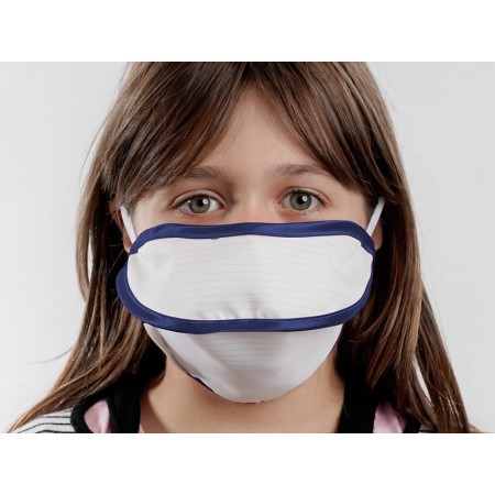 Mycroclean junior/adult újrahasználható arcmaszk kis bfe 99,8% - fehér/kék