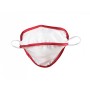 Masque réutilisable junior/adulte Mycroclean petit bfe 99,8% - blanc/rouge