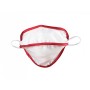 Mycroclean junior/adult reusable mask small bfe 99.8% - white/red