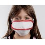 Masque réutilisable Mycroclean Junior/Adulte Petit BFE 99,8 % - Blanc/Rouge