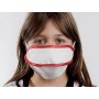 Masque réutilisable junior/adulte Mycroclean petit bfe 99,8% - blanc/rouge