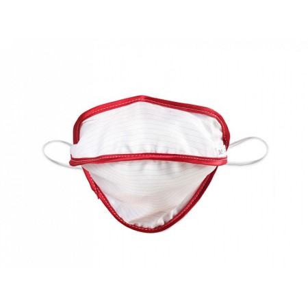 Masque facial réutilisable à 99,8 % pour enfants Mycroclean - blanc/rouge