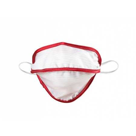 Mycroclean kid bfe 99.8% reusable mask - white/red