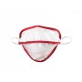 Mycroclean kid bfe 99.8% reusable mask - white/red