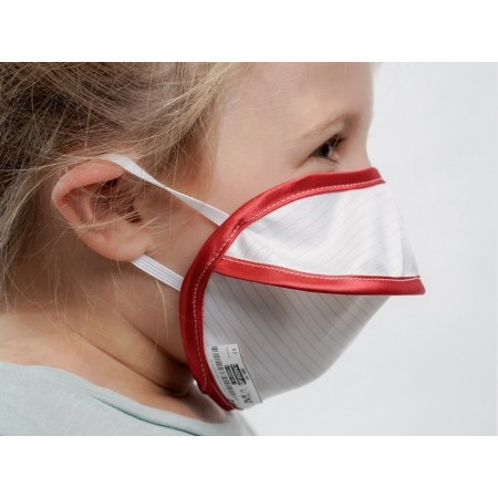 Mycroclean kid bfe 99,8% znovupoužitelná pleťová maska – bílá/červená