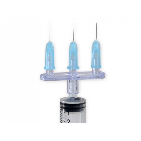 Multi-injection connector - straight - 3 channels - pack of 50 pcs.
