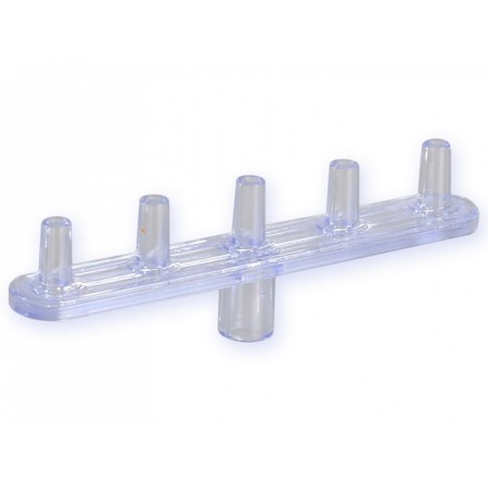 Conector multi-injeção - reto - 5 canais - pacote com 50 unidades.