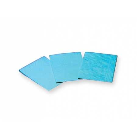 Lingettes en polyéthylène 33x45 cm - bleu clair - pack. 500 pièces.
