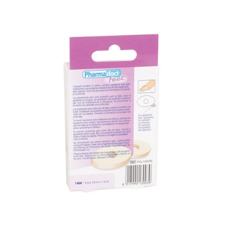Oval corn protectors - pack of 12 boxes of 9 plasters - 1 carton