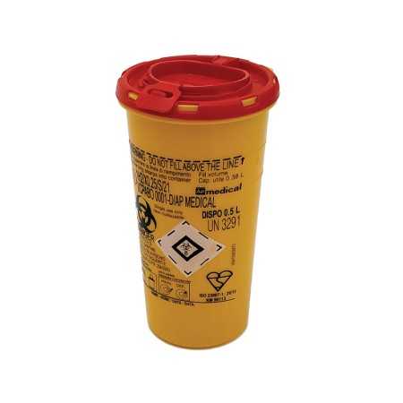 Afvalcontainer voor scherpe voorwerpen - 0,5 liter - pak 187 stuks