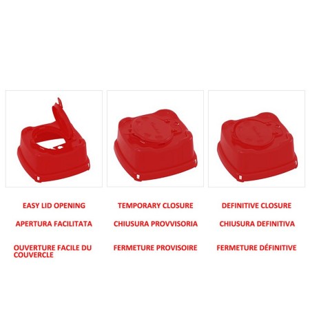 Contenitore rifiuti taglienti linea cs plus - 10 litri - conf. 33 pz.