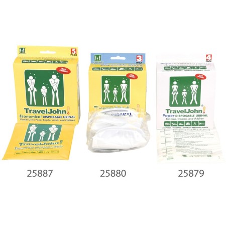 Traveljohn hordozható papír WC - 800 cc - csomag 4 darab.