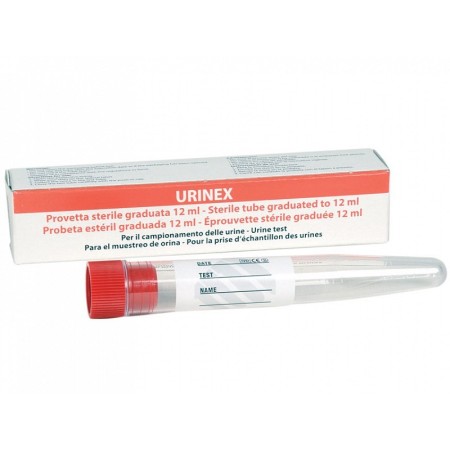 12 ml urine test tube - single box - sterile - pack of 100.