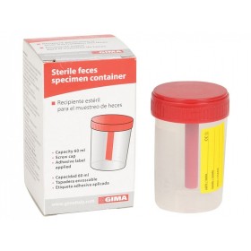 Ontlastingscontainer 60 ml - enkele doos - pak 100 stuks