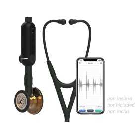 3m littmann core digitalt stetoskop - 8863 - sort - blank kobber finish